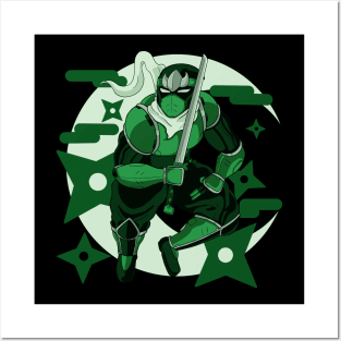 Cyber-Ninja (Green) Posters and Art